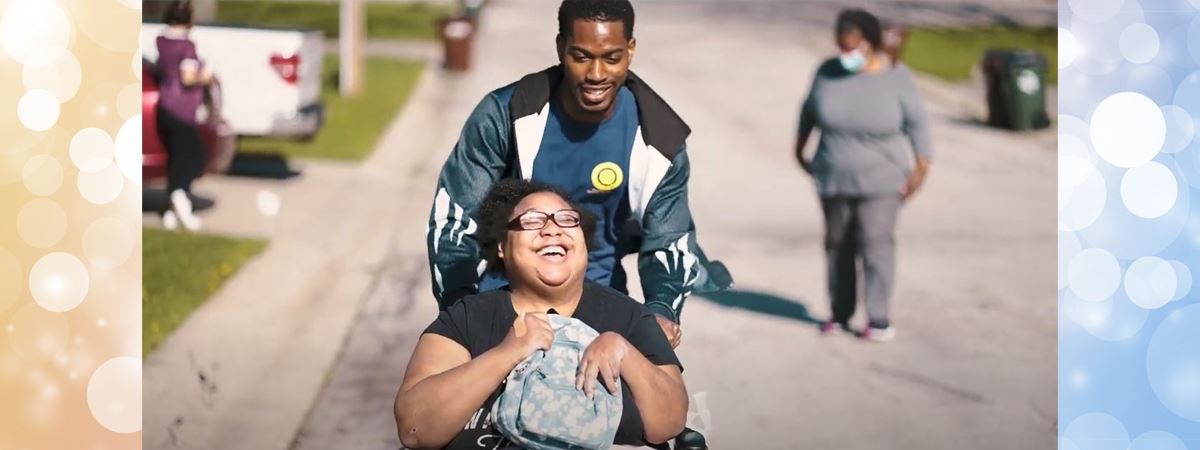 DSP with talking with person in wheelchair