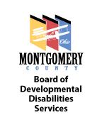 Montgomery County Board of Developmental Disabilities Services' logo featuring Wright Flyer airpl